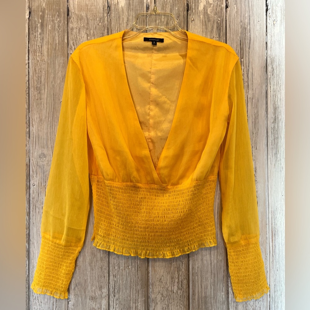 Evenul Yellow Smocked Top